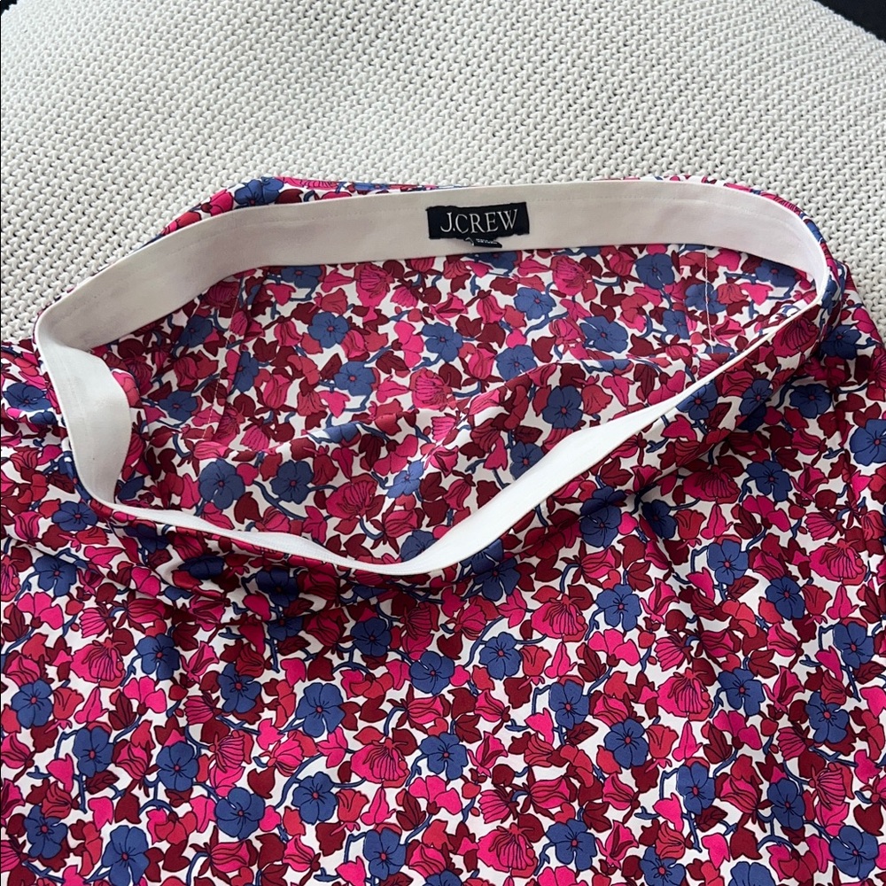 J. Crew Floral Midi Skirt - Gwyneth slip skirt in berry floral - Picture 5 of 10